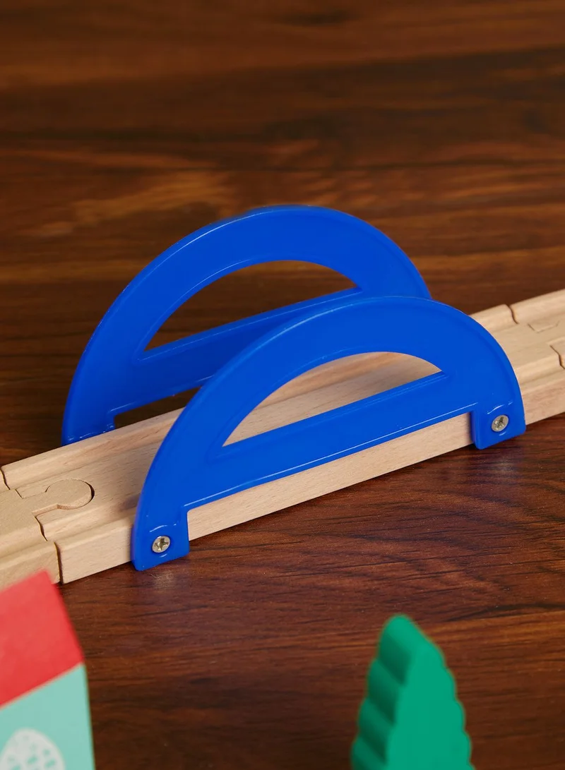 Hema Set Of 24 Wooden Trainset