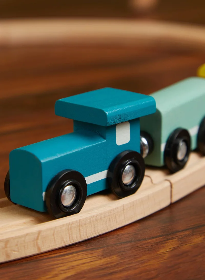 Hema Set Of 24 Wooden Trainset
