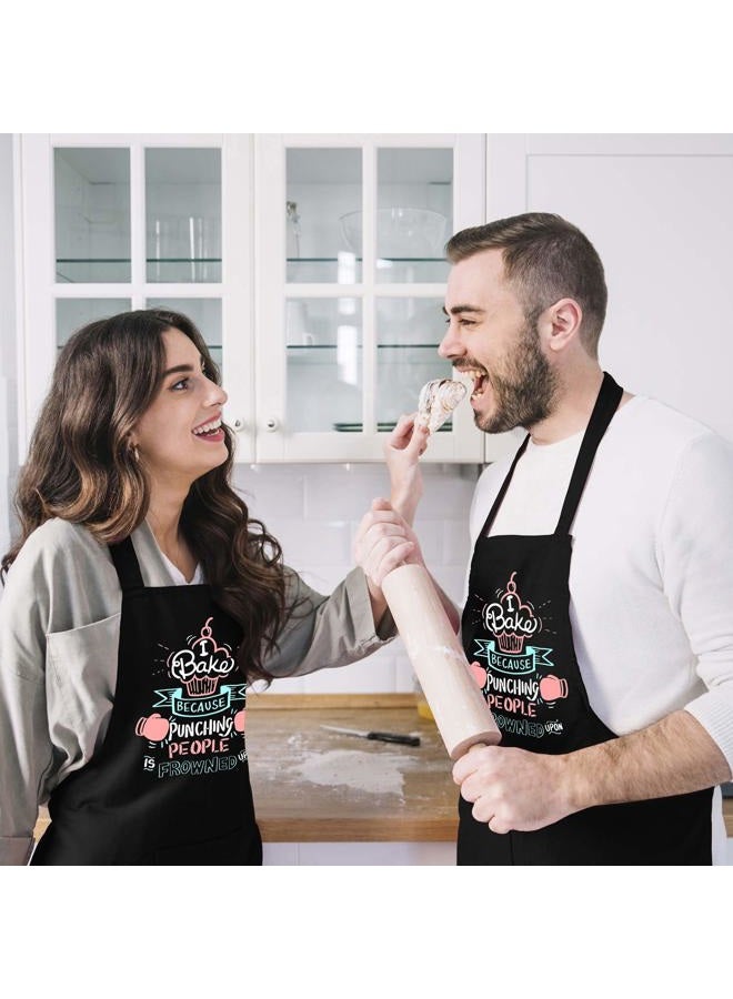 Saukore Funny Baking Aprons for Women Men, Cute Baking Gifts for Bakers, Kitchen Cooking Aprons with 2 Pockets - Birthday Housewarming Mothers Day Gifts for Wife Mom Sister Daughter Grandma - Image 4