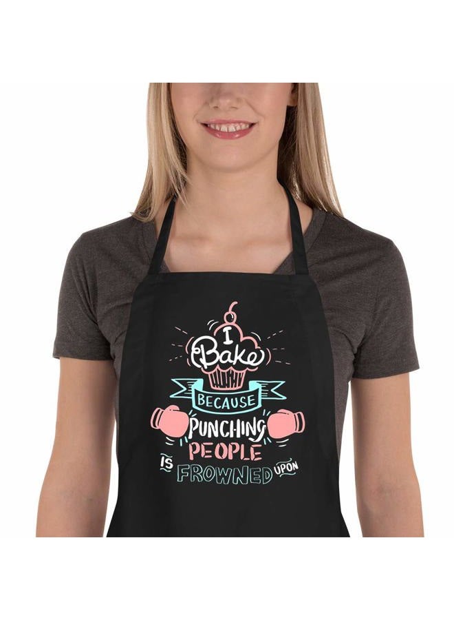 Saukore Funny Baking Aprons for Women Men, Cute Baking Gifts for Bakers, Kitchen Cooking Aprons with 2 Pockets - Birthday Housewarming Mothers Day Gifts for Wife Mom Sister Daughter Grandma - Image 1