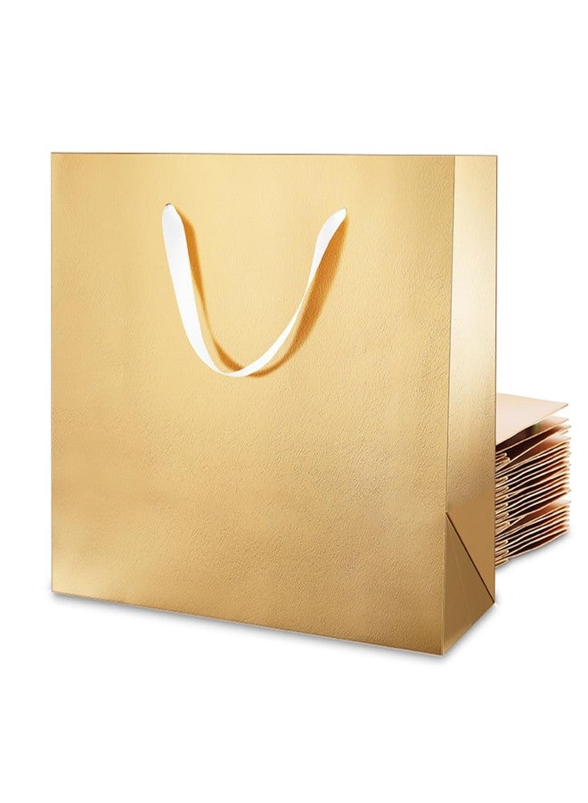MALICPLUS 12 Extra Large Gift Bags 16x6x12 Inches, Luxury Gold Large Gift Bags with Handles for Thanksgiving Day and All Occasions (Gold with Grass Texture) - Image 1