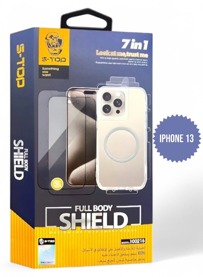 S-TOP Full protection package for iPhone 13, complete protection for your device against scratches and falls (8in1), original package from S-TOP - Image 2