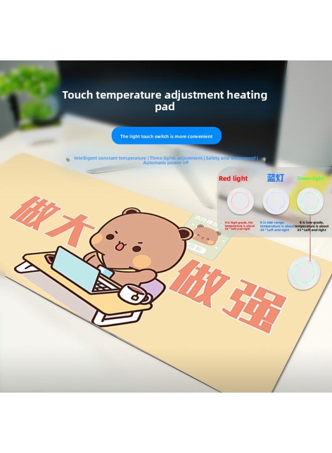 Touch Smart Heating Mouse Pad Office Heating Table Pad Student Writing Desk Warm Table Pad Non-Slip Dirty-Resistant Mouse Pad