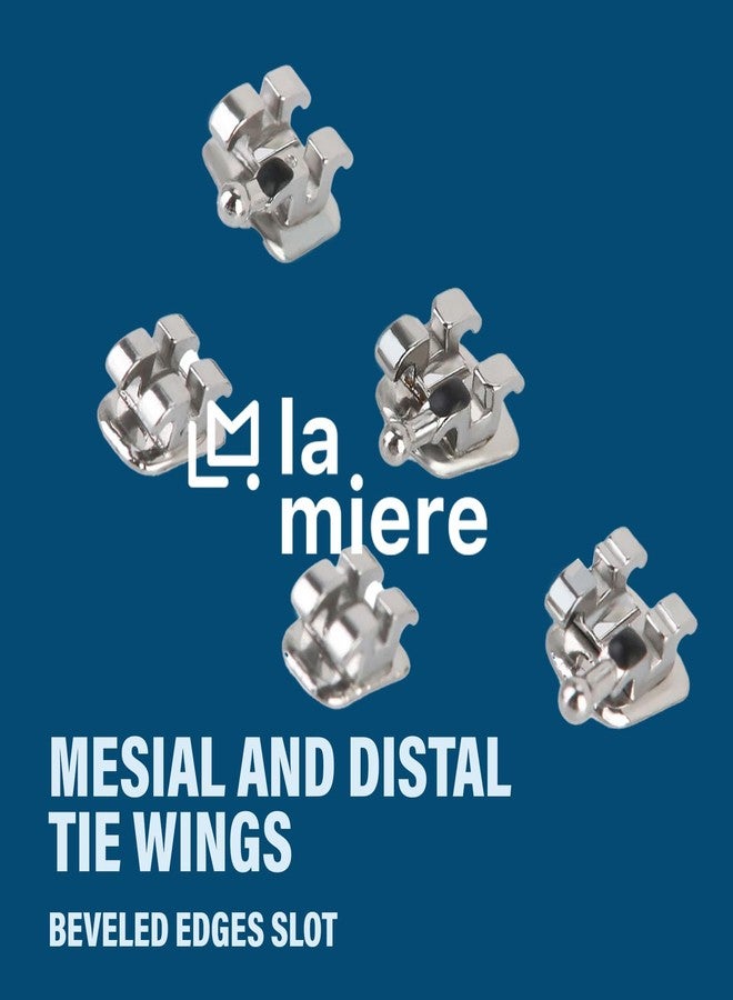 LA MIERE 20 قطعة من دعامات تقويم الأسنان المعدنية، دعامات أسنان قياسية من نوع روث بفتحة 0.022، قابلة للربط، 3-4-5 مع خطاف، 20 قطعة/عبوة، عبوة واحدة - Image 4