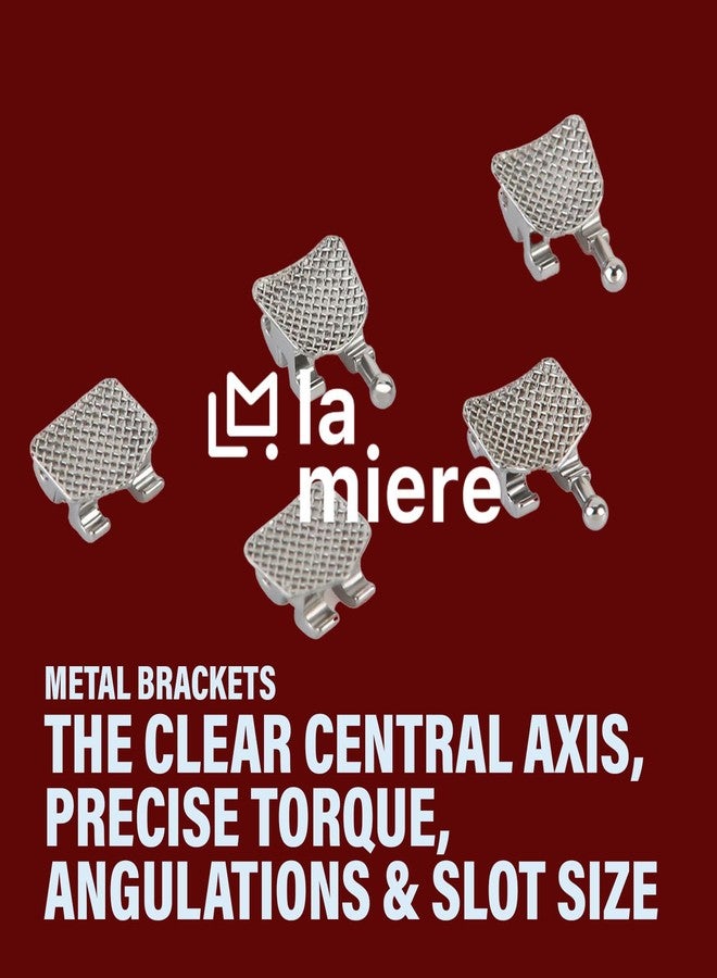 LA MIERE 20 قطعة من دعامات تقويم الأسنان المعدنية، دعامات أسنان قياسية من نوع روث بفتحة 0.022، قابلة للربط، 3-4-5 مع خطاف، 20 قطعة/عبوة، عبوة واحدة - Image 5
