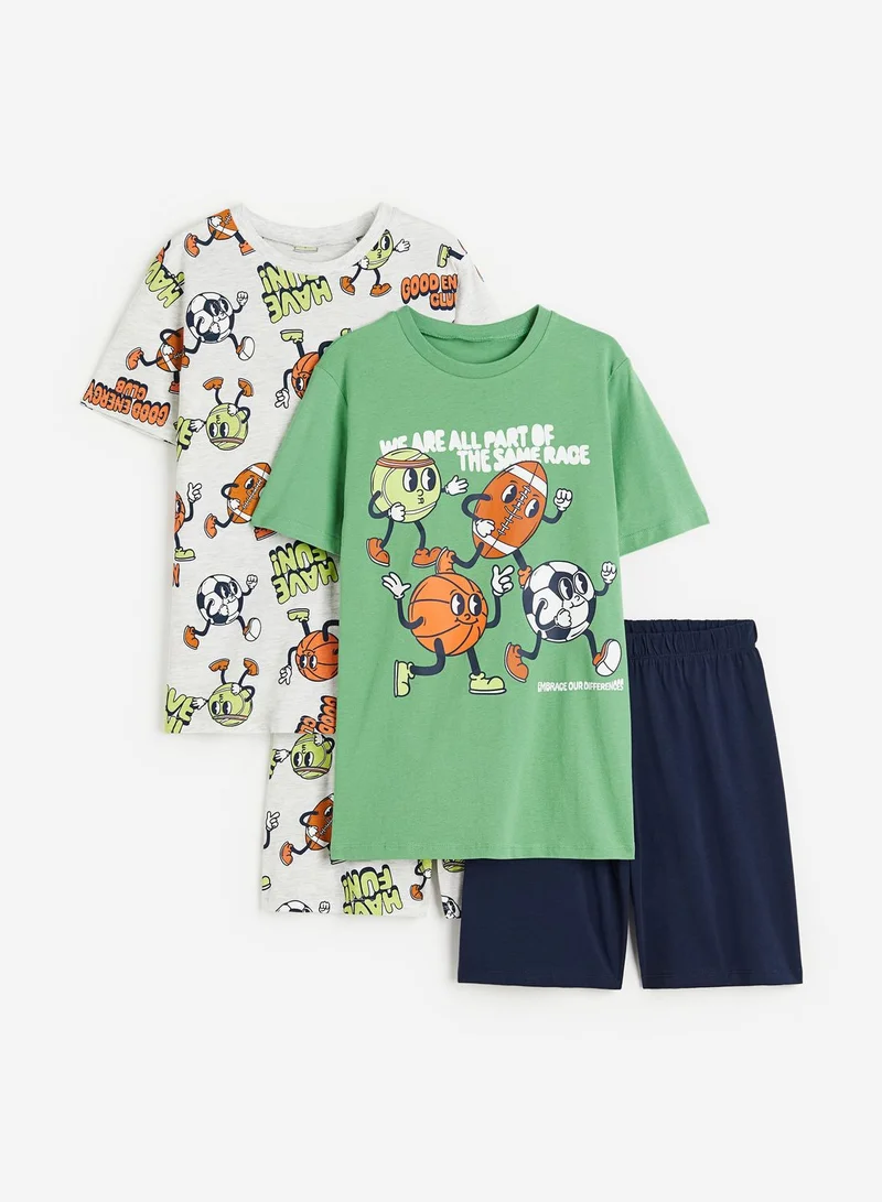 H&M Kids 2 Pack Assorted T-Shirt & Shorts Set
