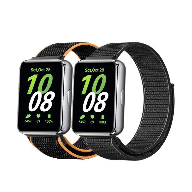 2 PCS Nylon Wristband For Samsung Galaxy Fit 3, Suitable For Men And Women, With Velcro Closure And Quick Adjustment, Loop Watch Strap, Sports Replacement Band For Samsung Galaxy Fit 3 Sm-R390