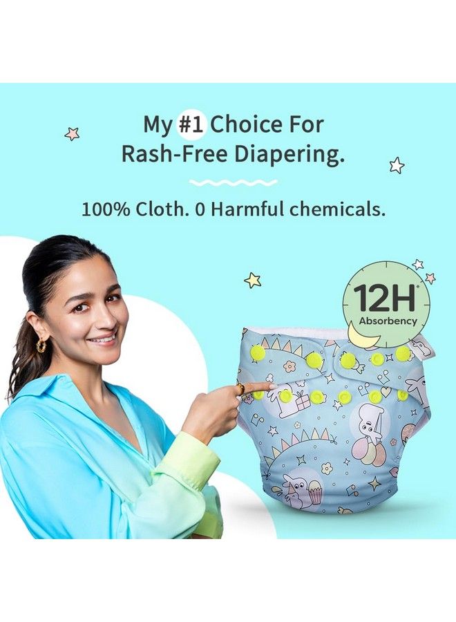 Superbottoms New Uno Freesize Cloth Diaper ; Cloth Diaper For Babies 3M To 3Y ; Washable & Reusable Cloth Diaper ; Comes With Cloth Diaper Insert ; 1 Diaper And 1 Organic Cotton Soaker - Image 3