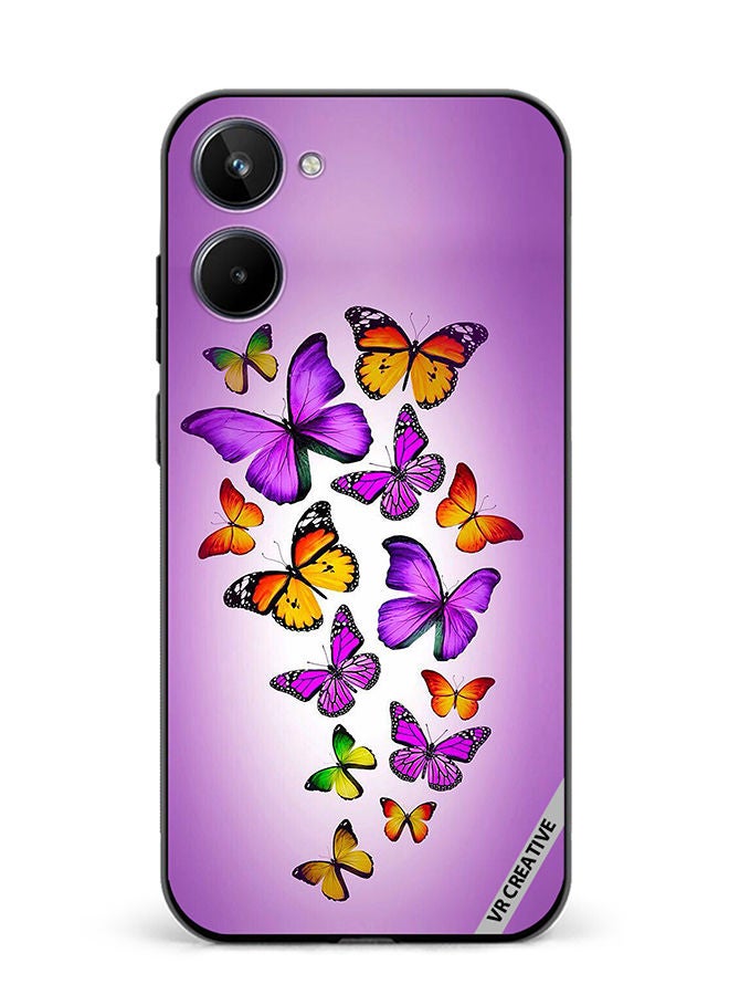 VR CREATIVE Protective Case Cover For Realme 10 Mix Butterflies Design Multicolour - Image 1