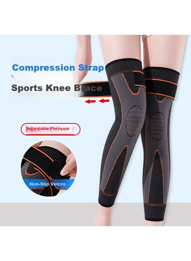 Lac Mugwort Self-heating Knee Brace Warm Long Cold Leg Arthritis Men And Women Anti-cold
