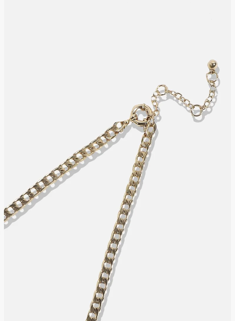 SOHI Gold Plated Designer Stone Party Necklace For Women