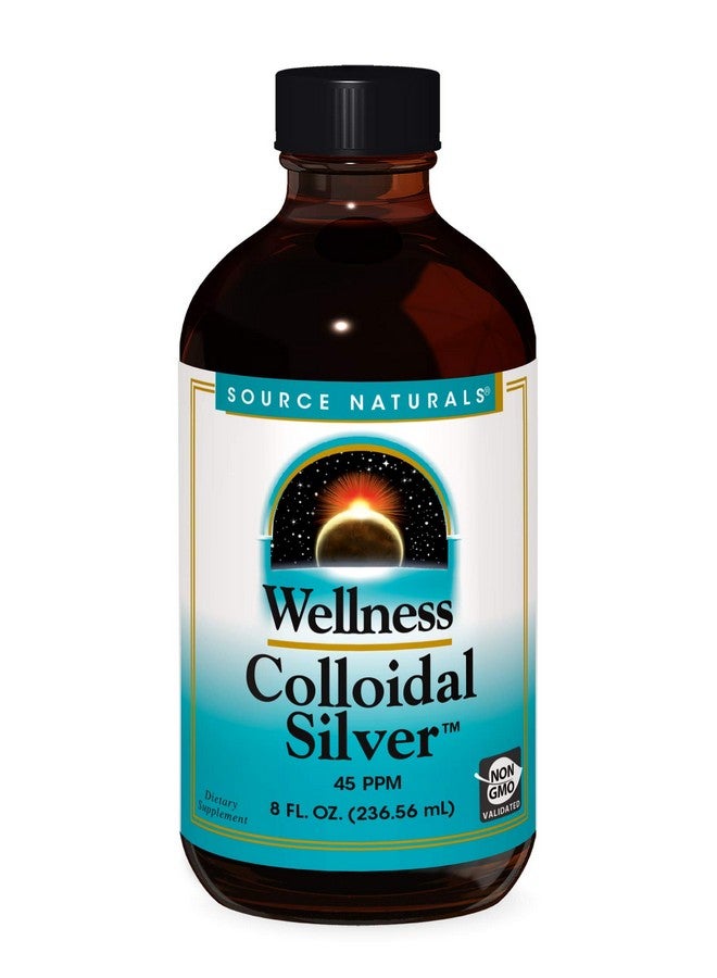 Source Naturals Wellness Colloidal Silver 45 ppm, Supports Physical Well Being* - 8 Fluid oz - Image 1
