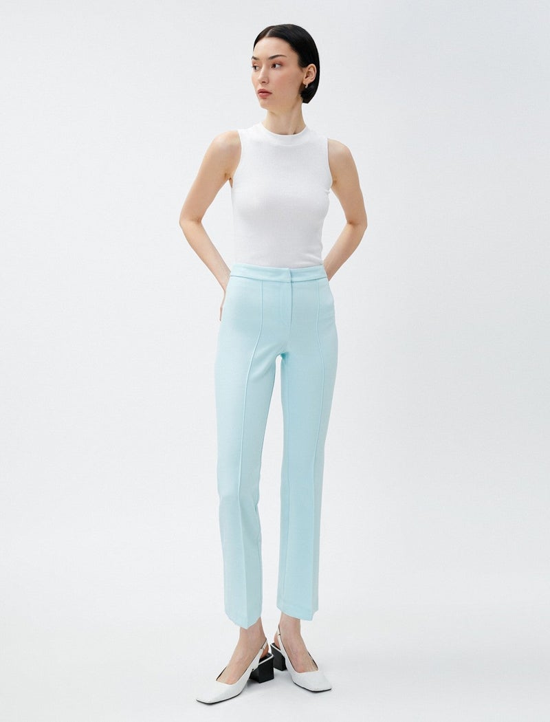 KOTON Crop Trousers Ribbed High Waist - Image 1