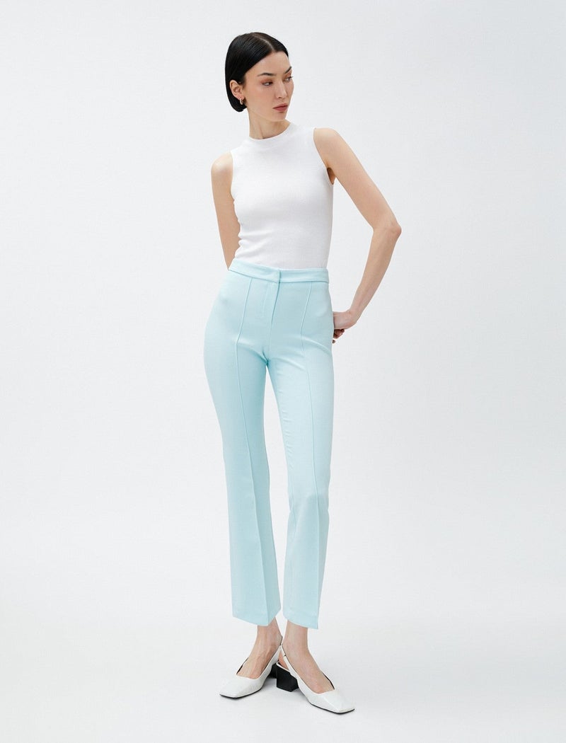 KOTON Crop Trousers Ribbed High Waist - Image 5
