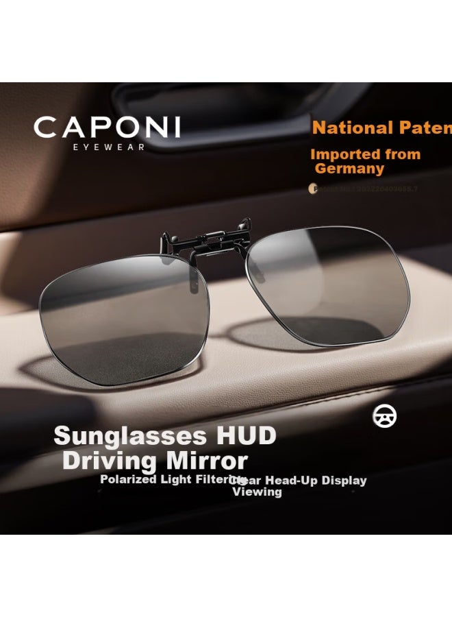 Caponi Polarized Clip-on Hud Display Photochromic Sungl Day And Night Driving Gl For Men And Women - Image 1