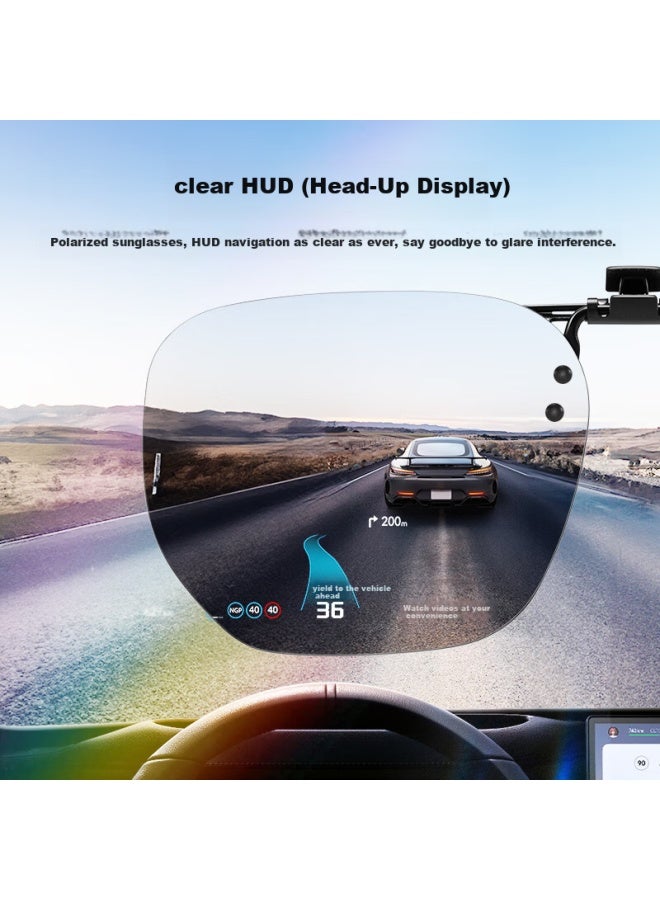 Caponi Polarized Clip-on Hud Display Photochromic Sungl Day And Night Driving Gl For Men And Women - Image 2