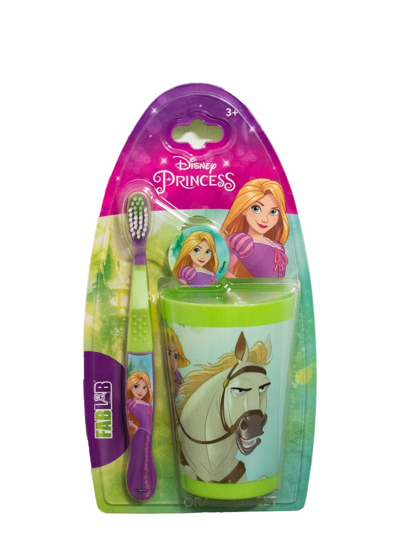 فاب لاب فرشاة أسنان FABLAB رابونزل مع كوب - Image 1
