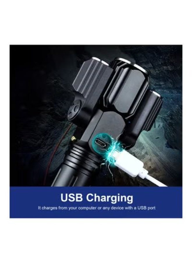 Goolsky 3‑Bulb LED Bicycle Flashlight, Super Bright Bike Front Light, Waterproof Cycling Headlamp for Night Riding - Image 3