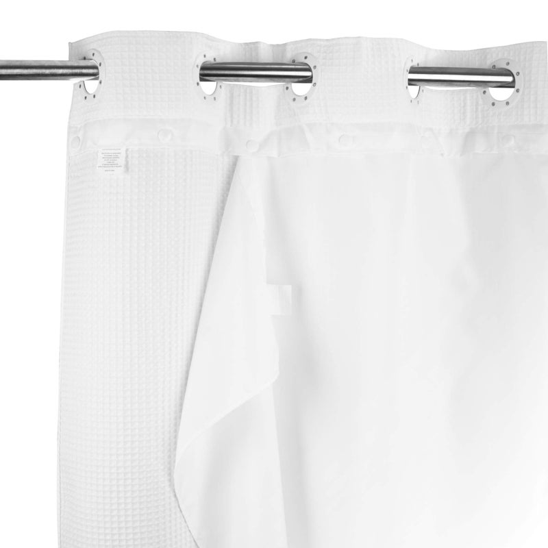 River Dream Snap in Shower Curtain Liner Replacement,Fit 71 x 74 No Window Shower Curtain (70 x 69, Fabric) - Image 1