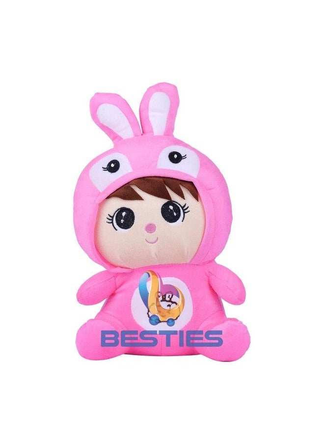 Besties Super Soft Cute Rabbit 40Cm Plush Soft Toy Cute Kids Birthday Animal Baby Boys Girls (Dark Pink)  - Image 1