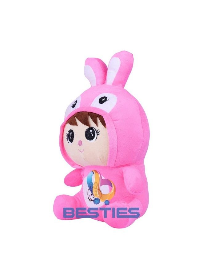 Besties Super Soft Cute Rabbit 40Cm Plush Soft Toy Cute Kids Birthday Animal Baby Boys Girls (Dark Pink)  - Image 4