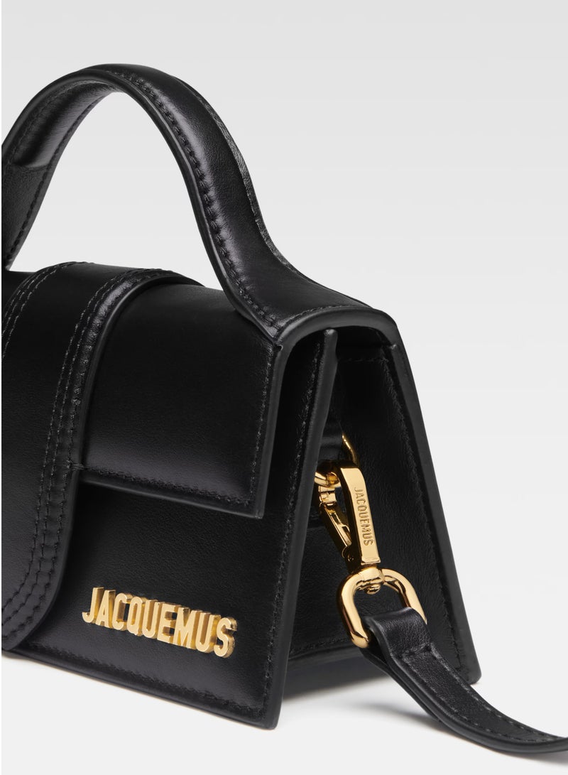 JACQUEMUS The Bambino Flap Bag With Detachable Strap, Women's Hand Bag, Women's Shoulder Bag, Women's Tote Bag, Women's Travel Bag, Glossy-Black-17cm - Image 4