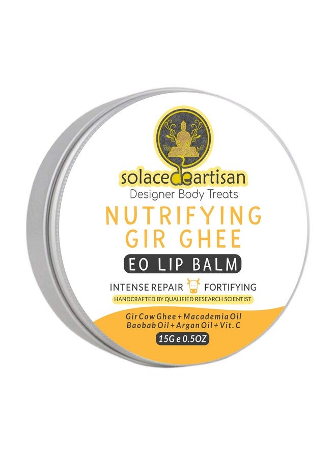 SolaceDeArtisan Nutrifying Gir Ghee Intense Repair & Fortifying EO Lip Balm, Lasts All Day,SuperValuePack 15g, Lasts All Day - Image 1