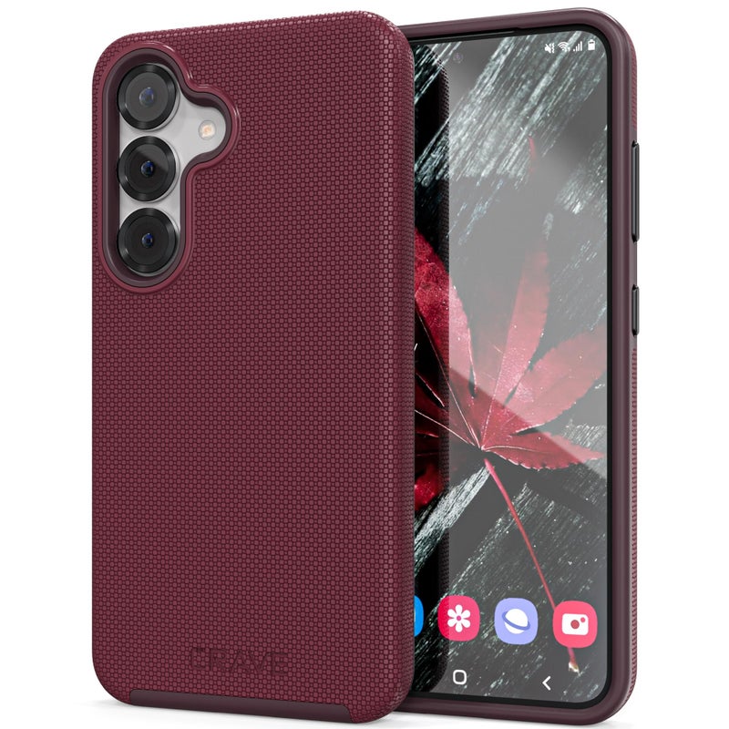 Crave Compatible with Samsung Galaxy S25 Case, Shockproof Protection Dual Layer Case for Samsung Galaxy S25 (6.2 inch) - Berry - Image 1