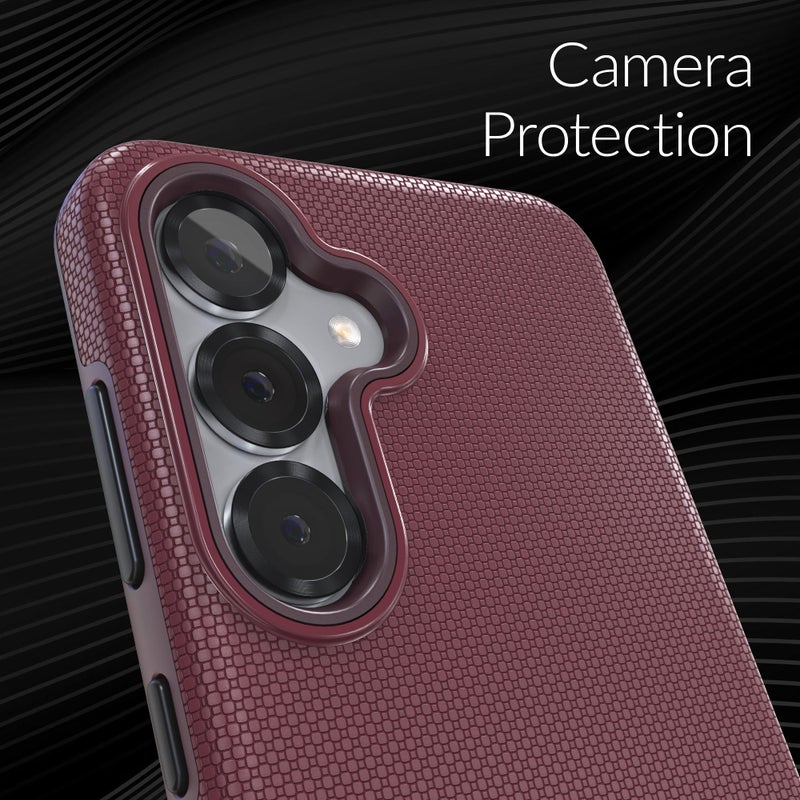 Crave Compatible with Samsung Galaxy S25 Case, Shockproof Protection Dual Layer Case for Samsung Galaxy S25 (6.2 inch) - Berry - Image 3