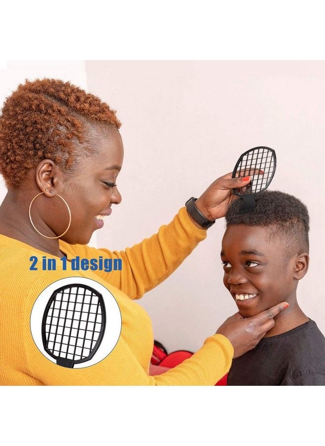 Leinuosen - 2 Pieces Twist Comb Curl Comb Twist Brush Afro Curl Comb Twist Hair Coils Comb Tool For Natural Hair (Black) - Image 1