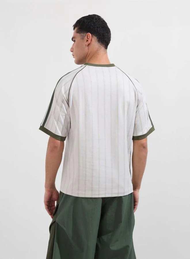 شركة المرآب الهندية Men Relaxed Fit Printed Crew Neck Half Sleeves T-Shirt