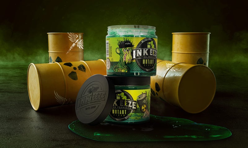 INK-EEZE INKEEZE Mutant Serum Green Tattoo Ointment Limited Edition Bored Ape Yacht Club NFT, Made in USA, 16oz - Image 4