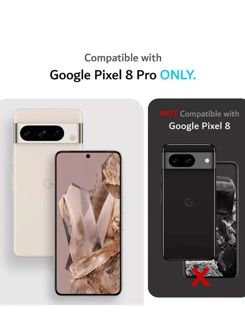 Hybrid Silicone With Translucent Back Protective Lens Sheild Case Cover For Google Pixel 8 Pro 5G 2023 Grey