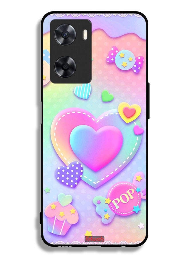 Tolwak Oppo A77s Protective Case Cover Pop Hearts Art - Image 2