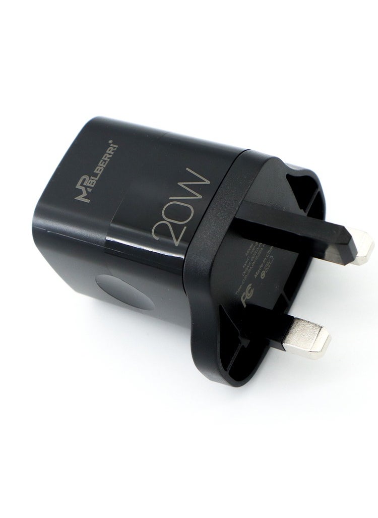 mpBLBERRI 20w USB-C PD Fast Charger | mpBLBERRI BLB-T104  - Image 2