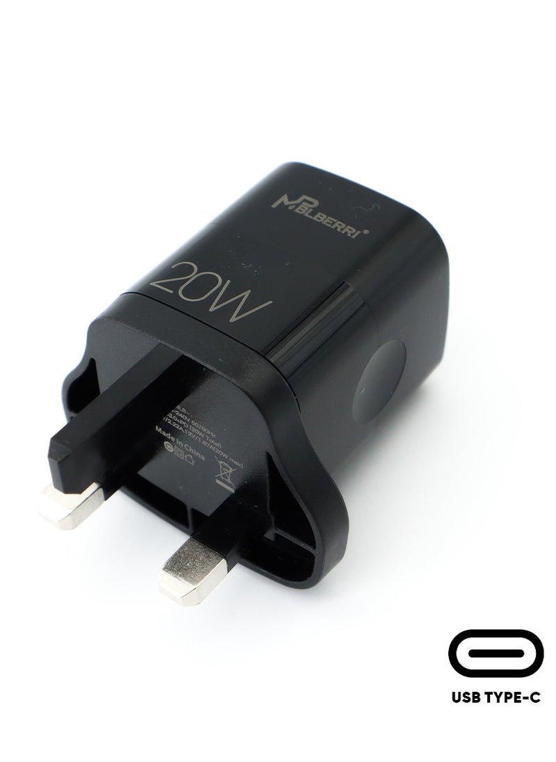 mpBLBERRI 20w USB-C PD Fast Charger | mpBLBERRI BLB-T104  - Image 4