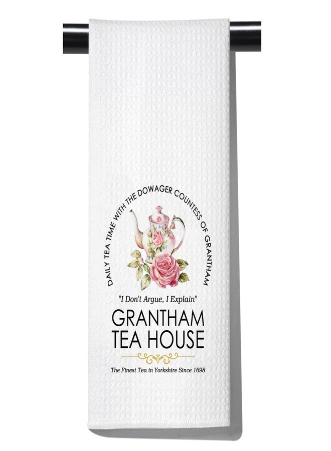 POFULL TV Show Inspired Gift Tea Party Gift Grantham Tea House Kitchen Towel Housewarming Gift - Image 1