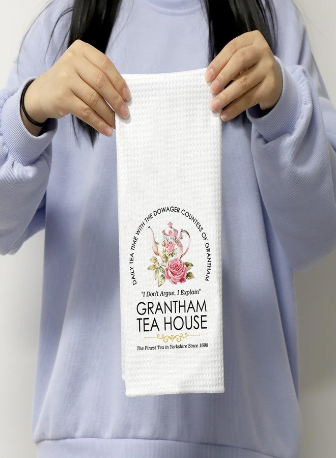 POFULL TV Show Inspired Gift Tea Party Gift Grantham Tea House Kitchen Towel Housewarming Gift - Image 4