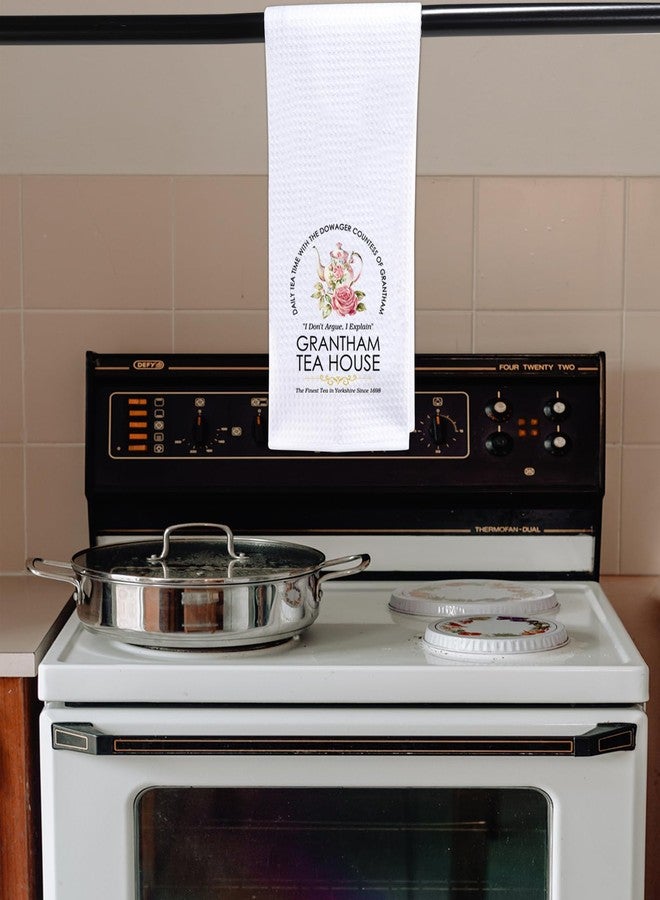 POFULL TV Show Inspired Gift Tea Party Gift Grantham Tea House Kitchen Towel Housewarming Gift - Image 5