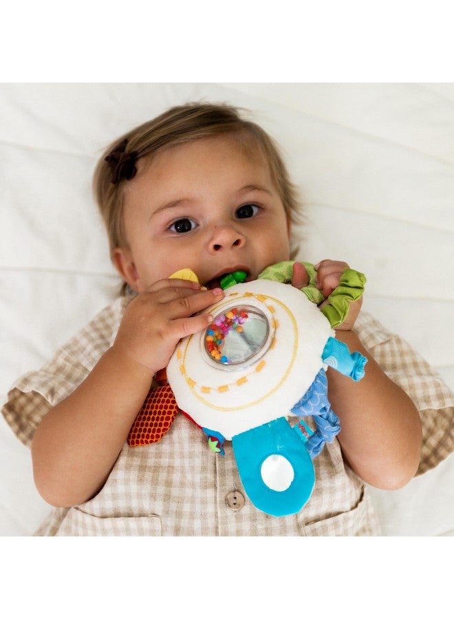 HABA Teether Cuddly Rainbow Round - Soft Activity Toy with Rattling & Teething Elements,Multicolored - Image 2