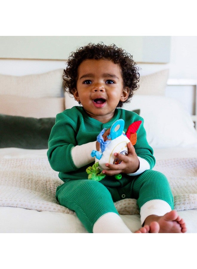 HABA Teether Cuddly Rainbow Round - Soft Activity Toy with Rattling & Teething Elements,Multicolored - Image 4