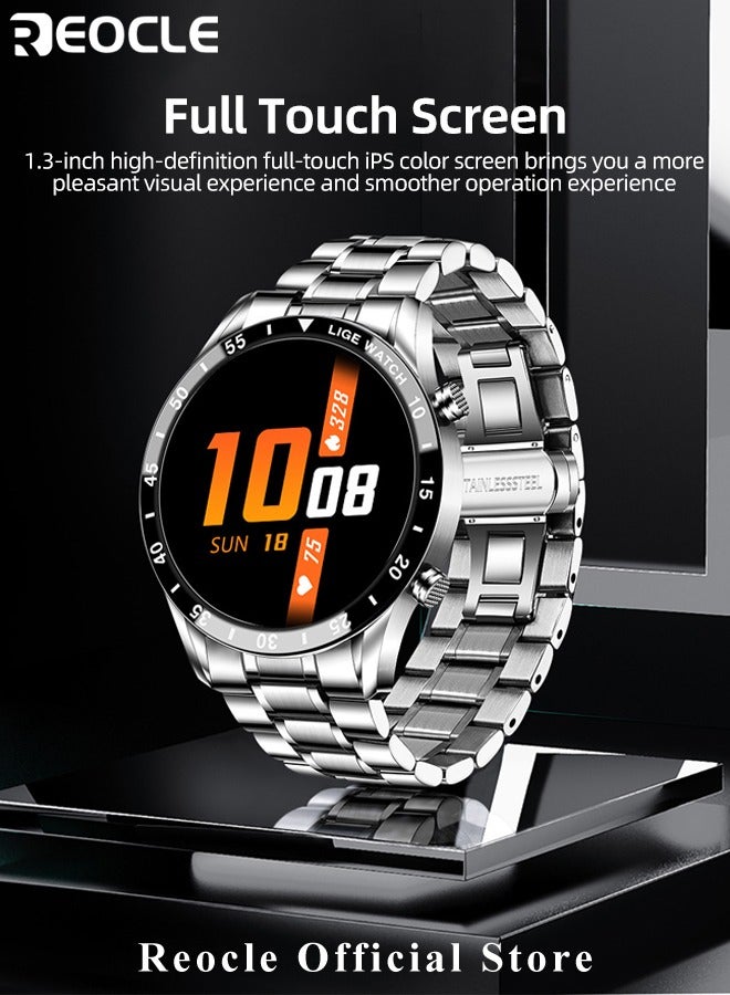 REOCLE Men's Smart Watch with Blood Pressure Sleep Monitor & IPX7 Waterproof & HD Large Screen & Multi-sport Mode & Full Touch Screen Fitness Tracker  - Image 2