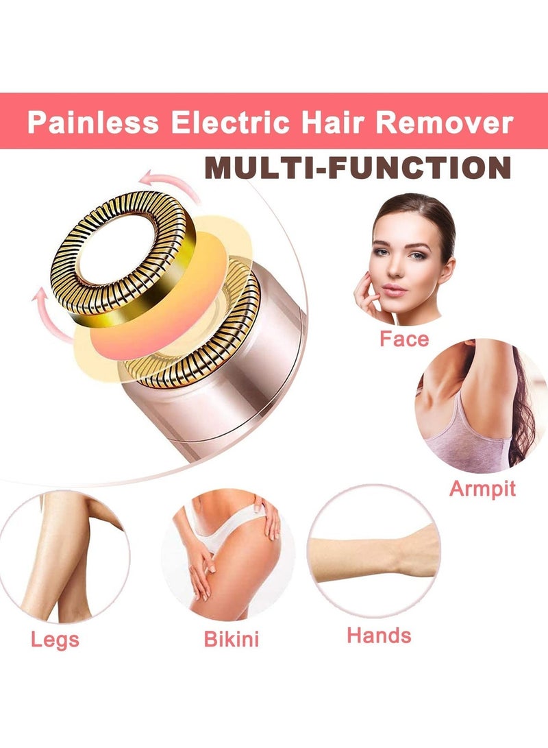 معجب جهاز إزالة شعر الوجه للنساء، ماكينة حلاقة كهربائية للوجه، جهاز إزالة الشعر القابل للشحن عبر USB للوجه، جهاز محمول لإزالة الشعر بدون ألم للشفتين والذقن واللحية والأصابع - Image 4