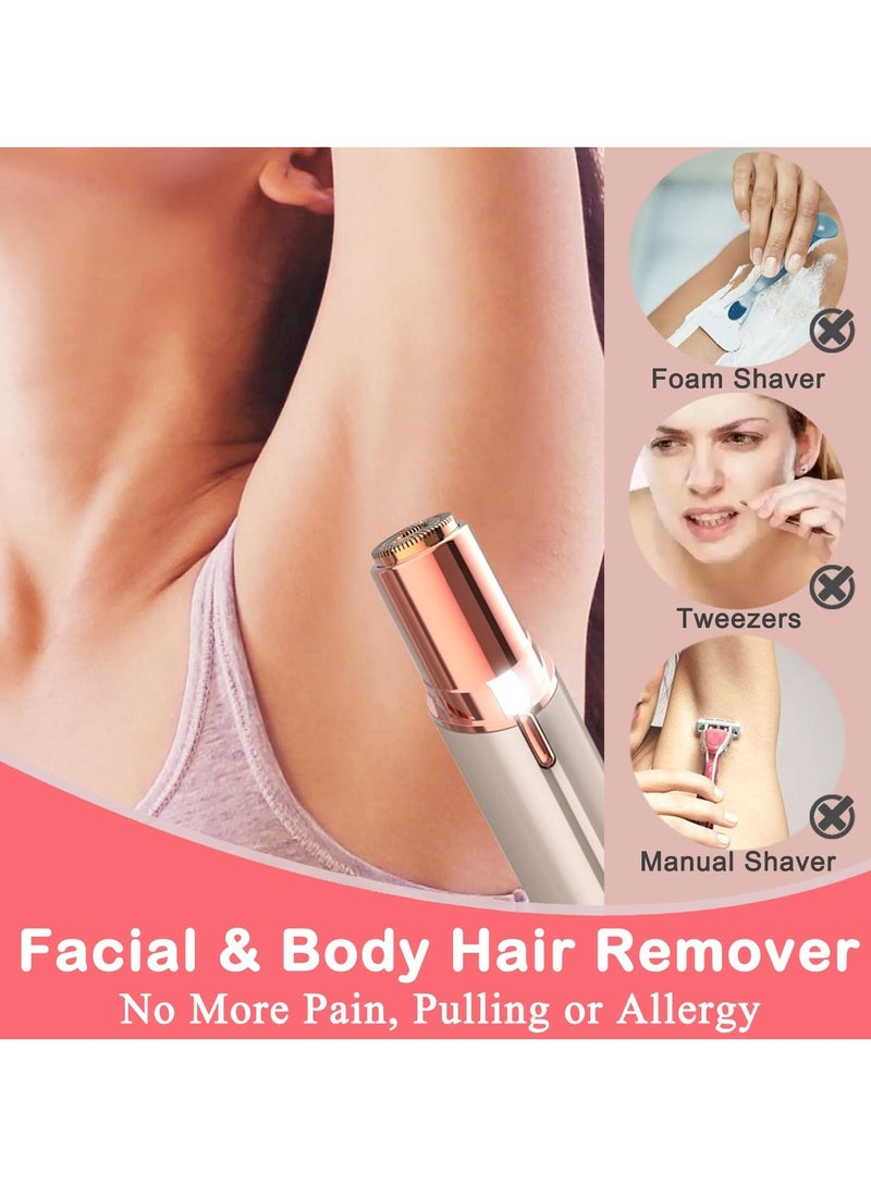 معجب جهاز إزالة شعر الوجه للنساء، ماكينة حلاقة كهربائية للوجه، جهاز إزالة الشعر القابل للشحن عبر USB للوجه، جهاز محمول لإزالة الشعر بدون ألم للشفتين والذقن واللحية والأصابع - Image 5