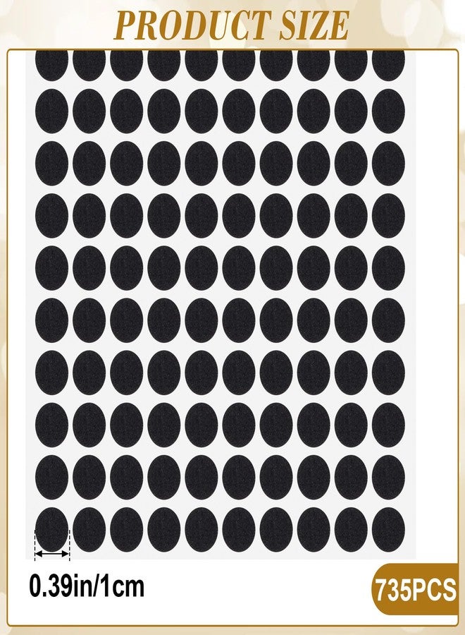 SmallCat 735pcs Small Felt Furniture Pads, Self-Adhesive EVA Foam Dot Circles, Round Felt Furniture Stickers for Desks Drawers Vases Photo Frames Cabinets Doors Candlesticks- Black - Image 2