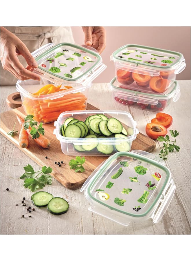 Snips Rectangular Food Storage Containers Set, 1.2L, 2-Piece, Airtight Seal, Bpa-Free - Image 2