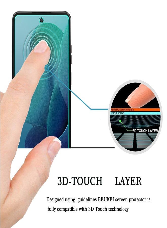 beukei (3 Pack) Designed for Motorola Moto G 5G (2024) Screen Protector Tempered Glass,Touch Sensitive,Case Friendly, 9H Hardness - Image 2