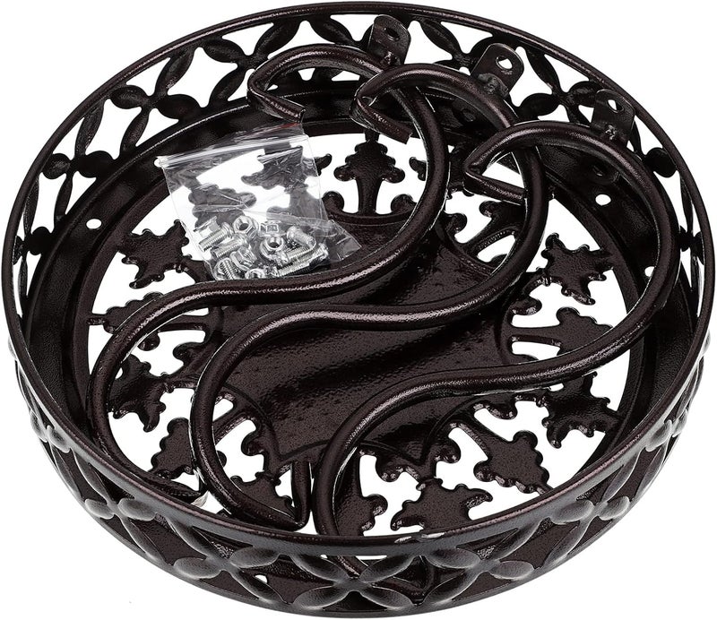 OwnMy Metal Round Plant Stand Indoor Outdoor Flower Pot Holder, Heavy Duty Iron Plant Stand Display Potted Rack for Home, Garden, Patio, Dark Brown - Image 5