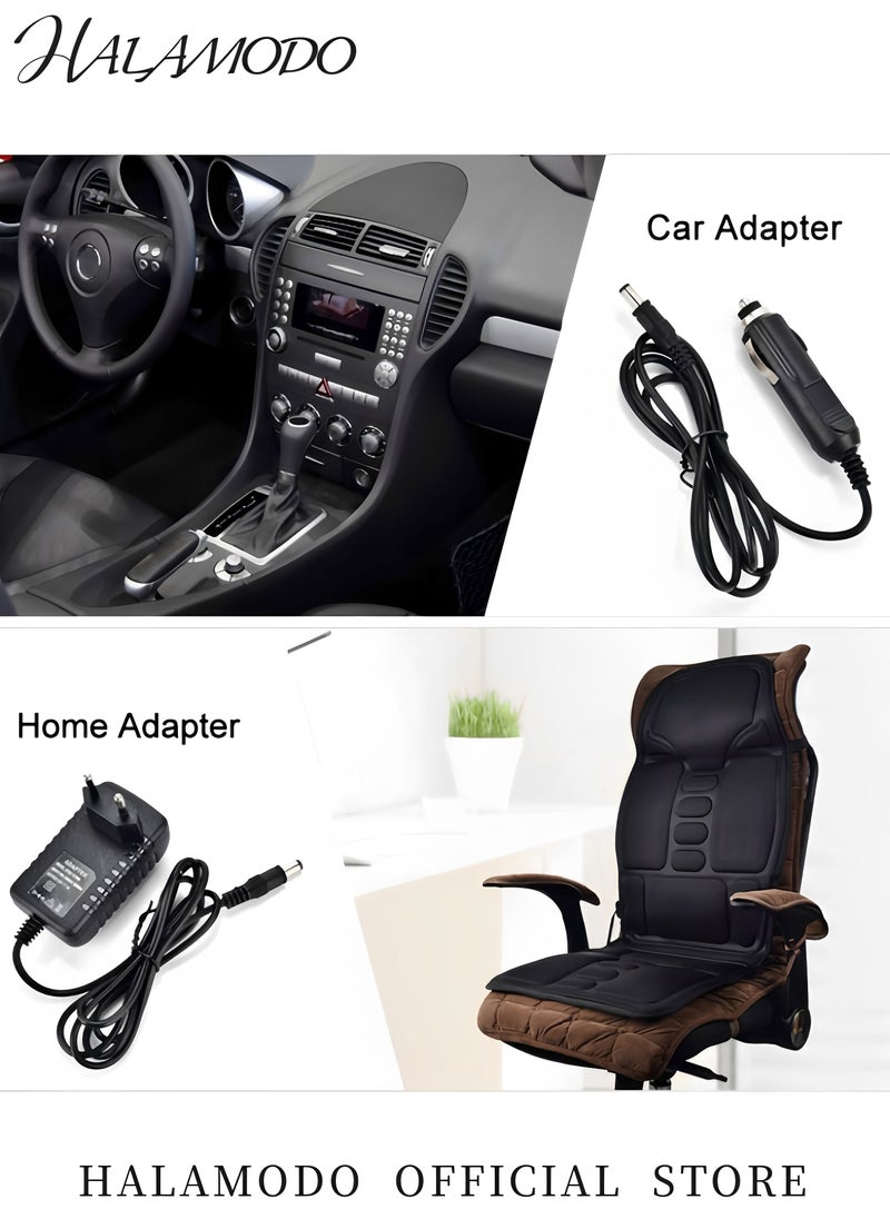 Generic - Back Massage Chair Pad Body Massage Cushion with Heat Deep Tissue Vibration Massager with 5 Massage Heads to Release Stress & Fatigue for Car & Home & Office - Image 1
