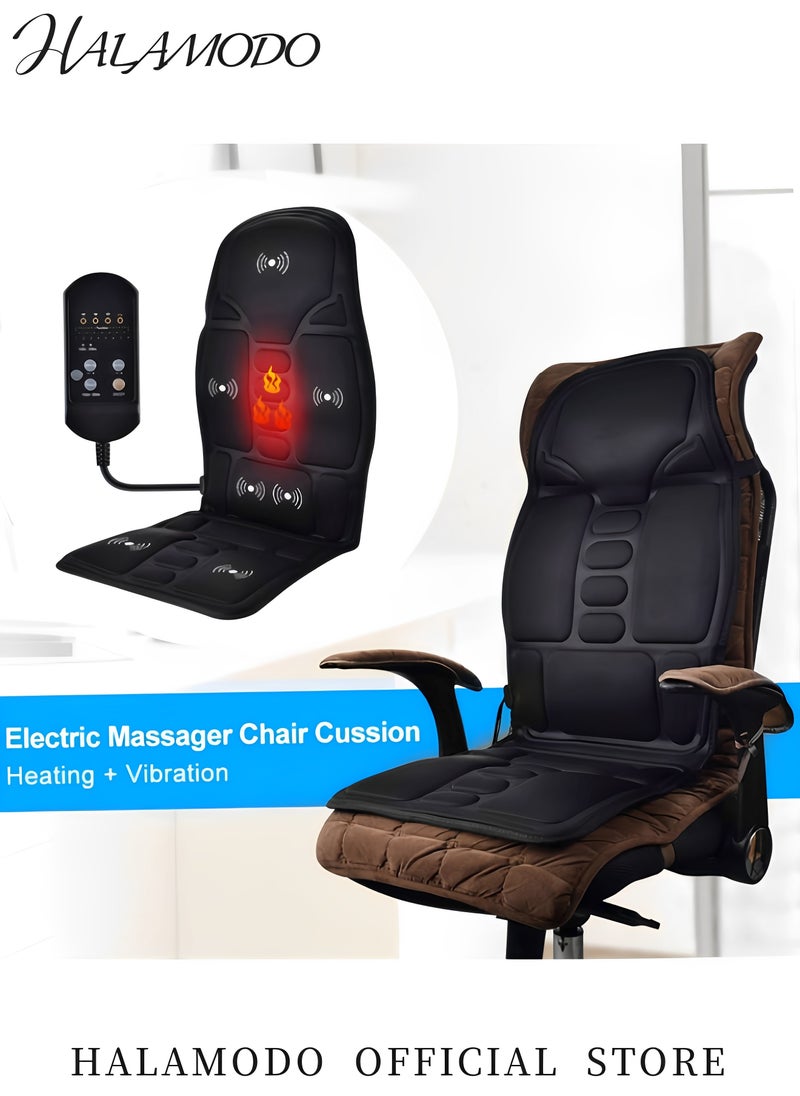 Generic - Back Massage Chair Pad Body Massage Cushion with Heat Deep Tissue Vibration Massager with 5 Massage Heads to Release Stress & Fatigue for Car & Home & Office - Image 1